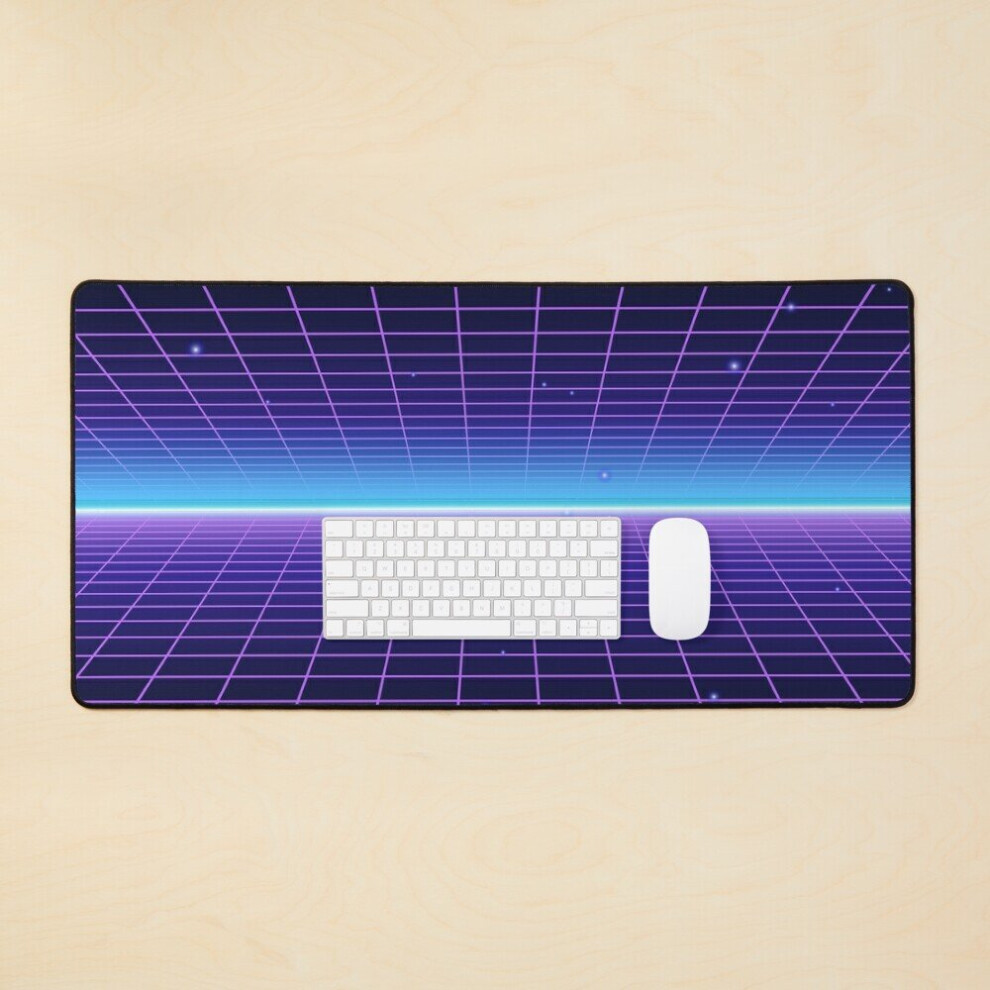 Desk Mat Future Synthwave Horizon Large Gaming Mouse Pad 35X16 Inch 7802738314946
