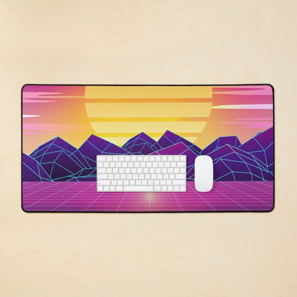 Desk Mat Classic Sunset Synthwave Large Gaming Mouse Pad 35X16 Inch 7802738338430