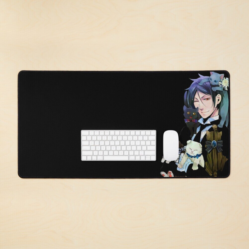 Desk Mat Butler Sebastian Michaelis, Large Gaming Mouse Pad 35X16 Inch Black 7802738375633