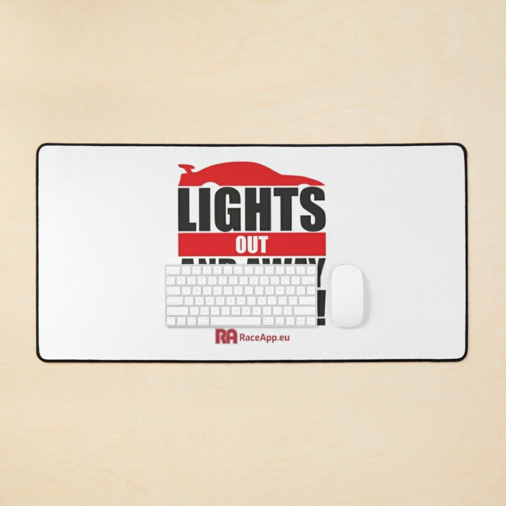 Desk Mat Lights Out And Away We Go!!! Large Gaming Mouse Pad 35X16 Inch 7802738371673