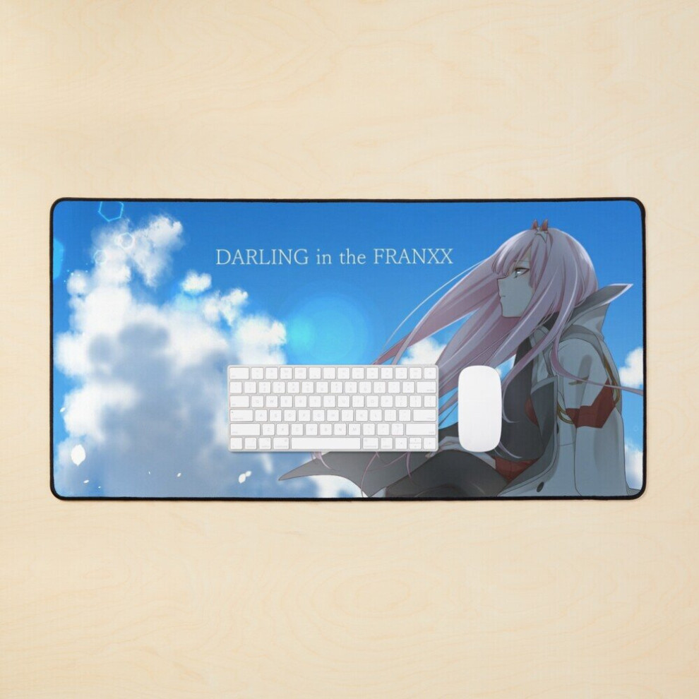 Desk Mat Zero Two - Darling In The Franxx Large Gaming Mouse Pad 35X16 Inch 7802738324921
