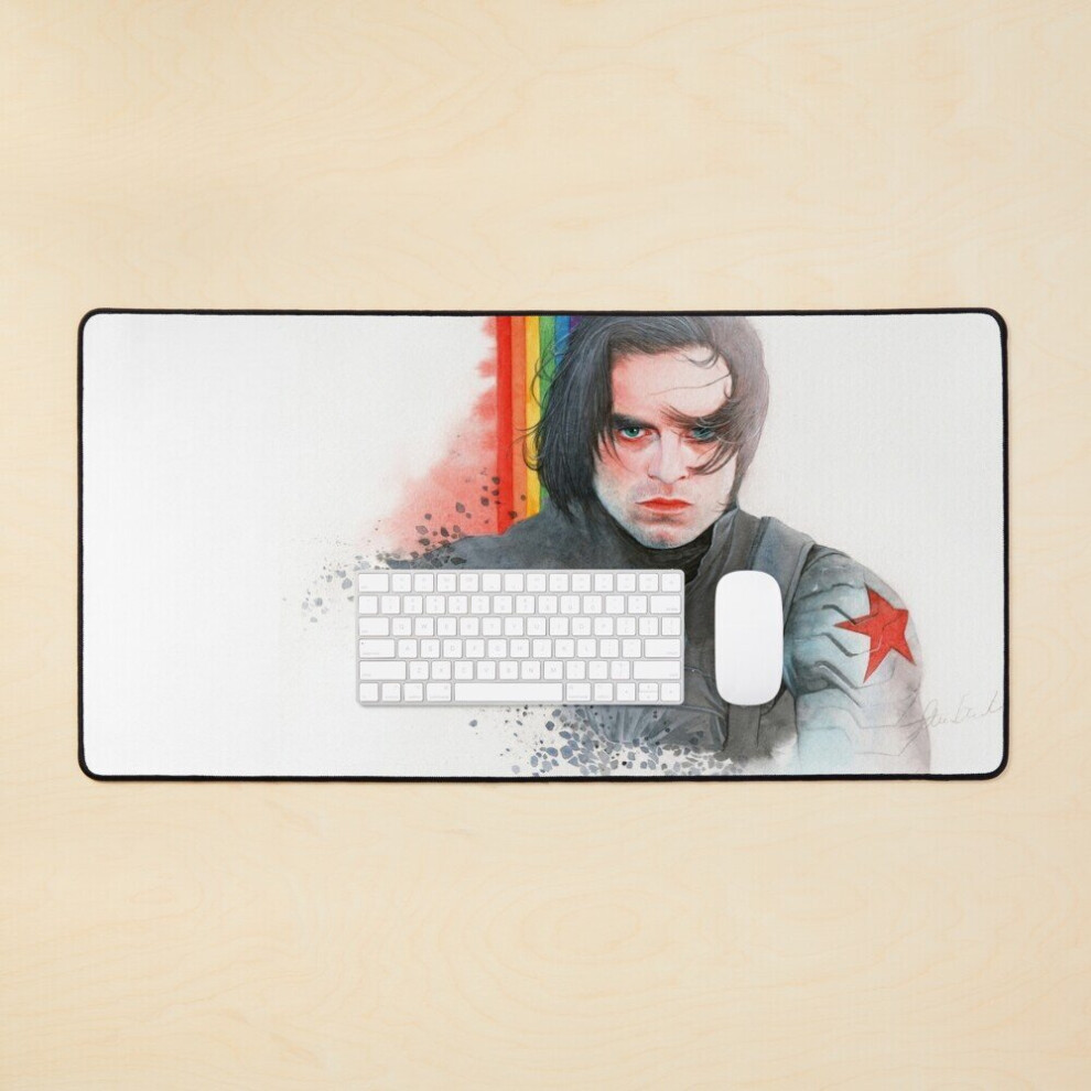 Desk Mat Sebastian Stan Large Gaming Mouse Pad 35X16 Inch 7802738409826