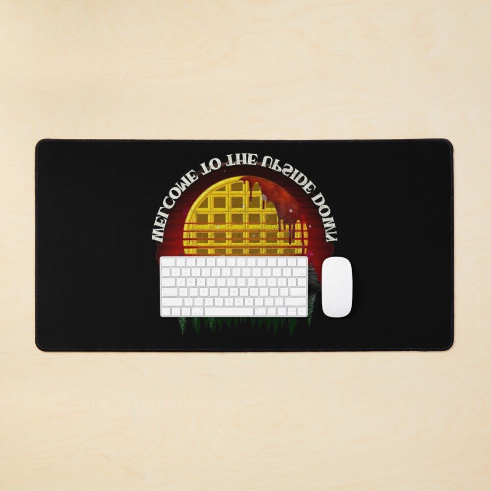 Desk Mat Welcome To The Upside Down Sky Large Gaming Mouse Pad 35X16 Inch Red 7802738334876