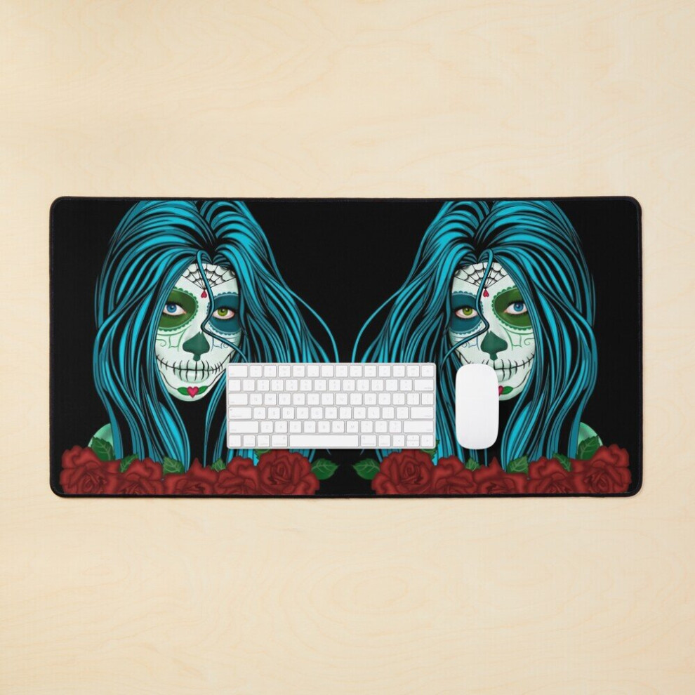 Desk Mat Dã­a De Muertos Large Gaming Mouse Pad 35X16 Inch 7802738342413