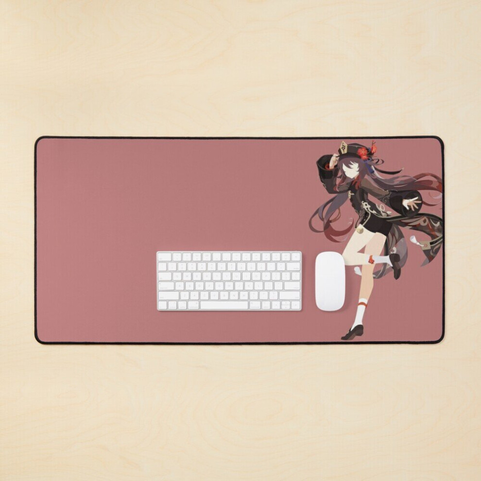 Desk Mat Genshin Impact - Hu Tao Large Gaming Mouse Pad 35X16 Inch 7802738390674