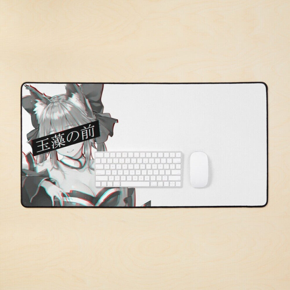 Desk Mat Tamamo - Glitch Aesthetic Fgo Large Gaming Mouse Pad 35X16 Inch 7802738401394