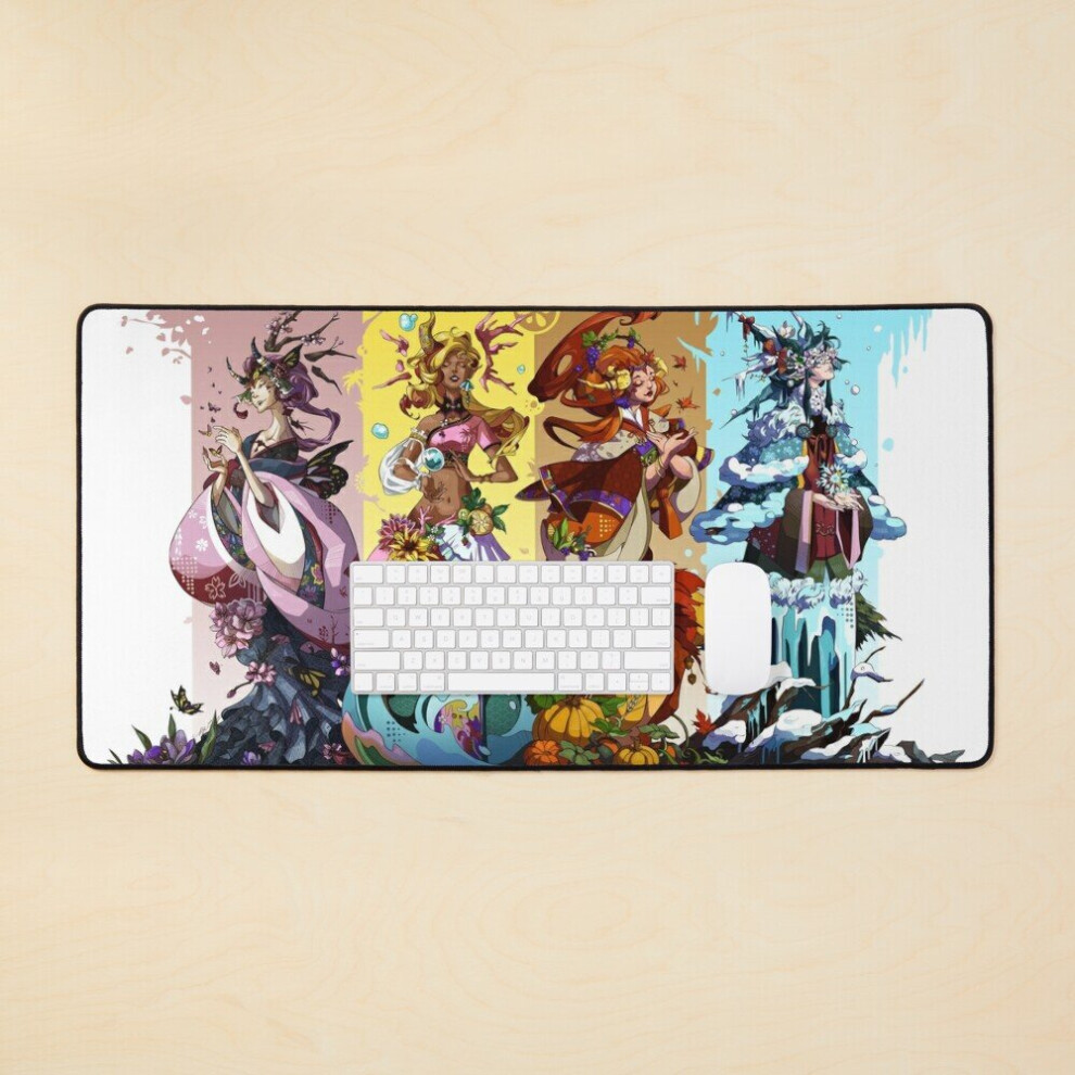 Desk Mat Four Seasons Large Gaming Mouse Pad 35X16 Inch 7802738399387