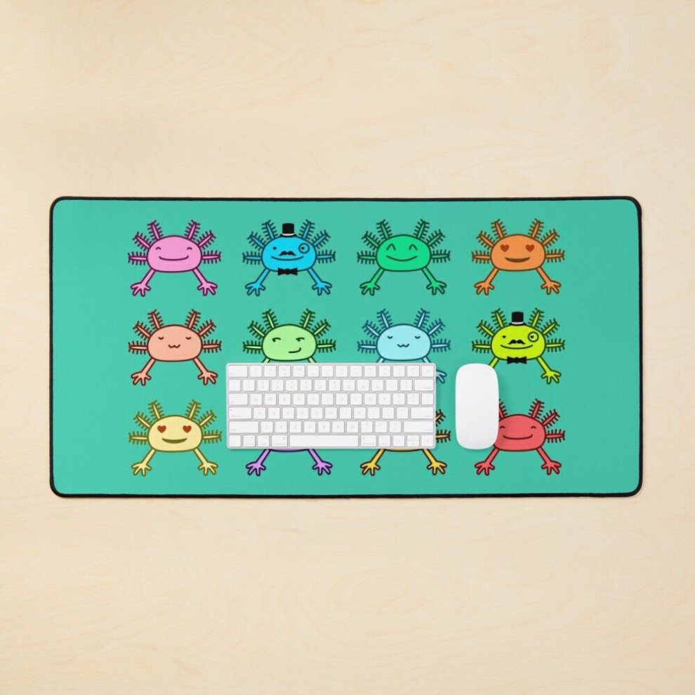 Desk Mat Merry Axolotl Collection Large Gaming Mouse Pad 35X16 Inch 7802738327533