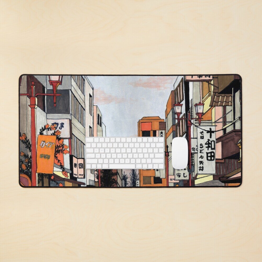 Desk Mat Early Morning Ride In Japan Large Gaming Mouse Pad 35X16 Inch 7802738347456