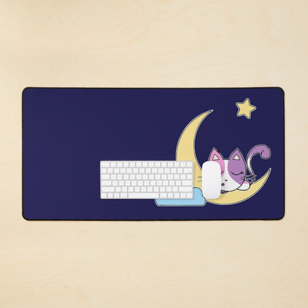 Desk Mat Aphmau Moon Cat Pyjama Large Gaming Mouse Pad 35X16 Inch 7802738355970