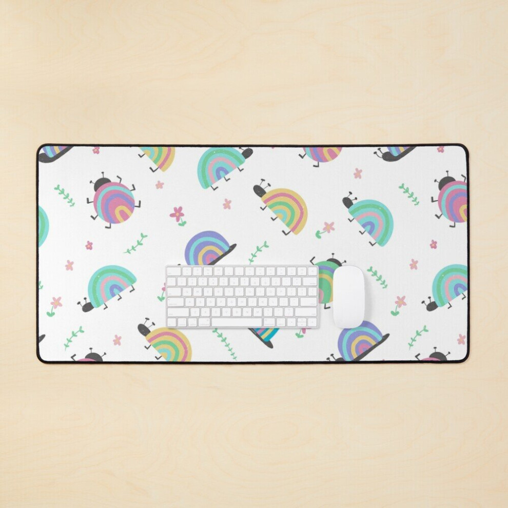 Desk Mat Rainbow Critters Large Gaming Mouse Pad 35X16 Inch 7802738348545