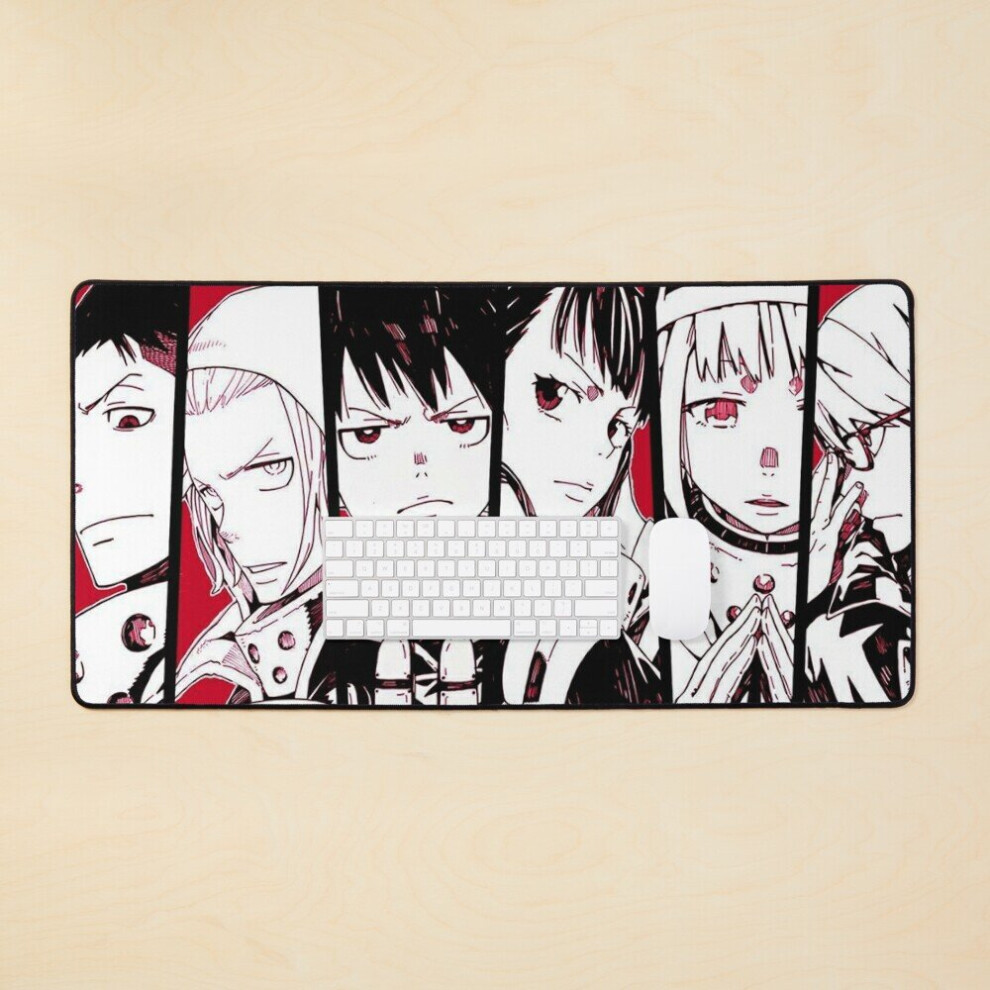 Desk Mat Fire Force Anime Large Gaming Mouse Pad 35X16 Inch 7802738343175