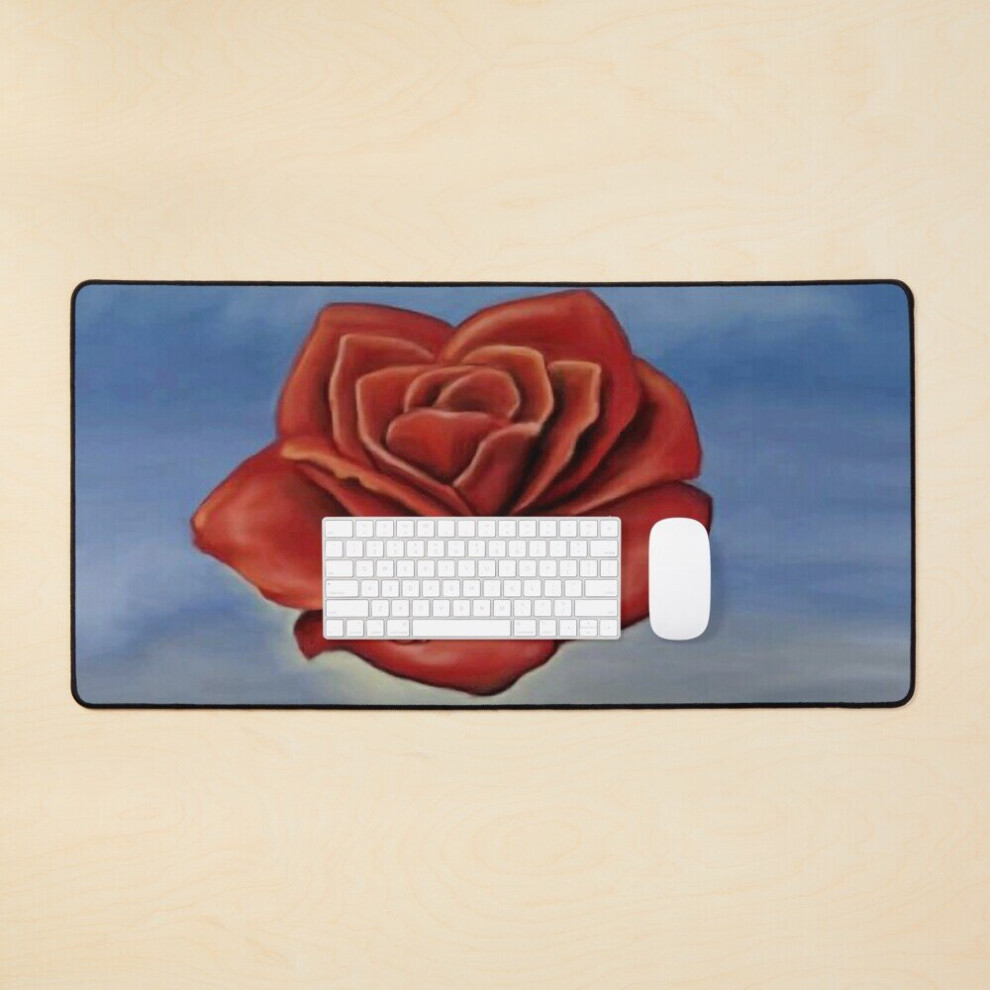 Desk Mat Meditative Rose By Salvador Dali Large Gaming Mouse Pad 35X16 Inch 7802738385823