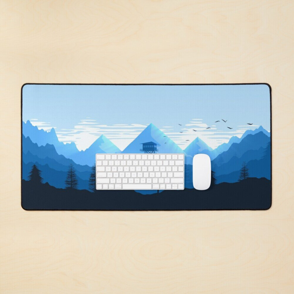 Desk Mat Firewatch Park Mountain Forest Vista - Winter Sunrise ? Large Gaming Mouse Pad 35X16 Inch 7802738388084