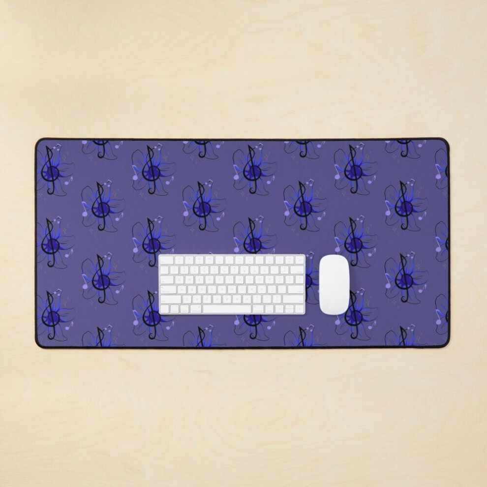 Desk Mat Musical Flower Large Gaming Mouse Pad 35X16 Inch 7802738398243