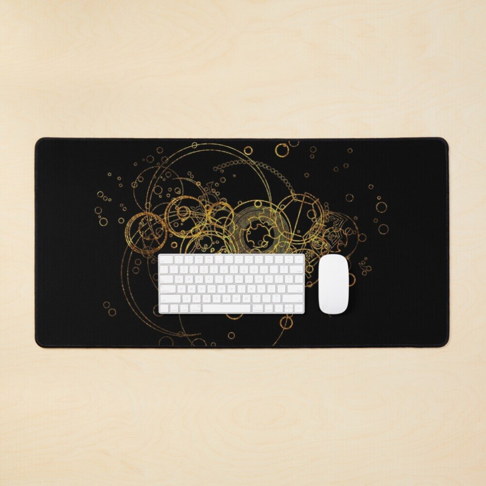 Desk Mat Time Lord Writing - Transparent Large Gaming Mouse Pad 35X16 Inch 7802738380736