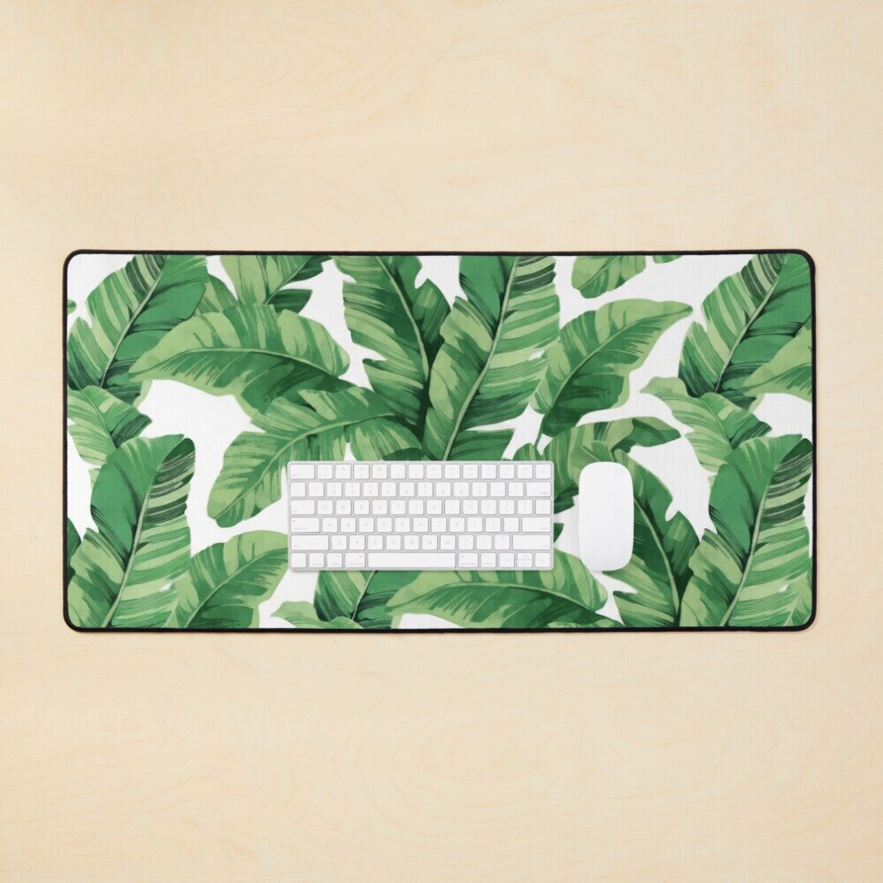 Desk Mat Tropical Banana Leaves Large Gaming Mouse Pad 35X16 Inch 7802738388930