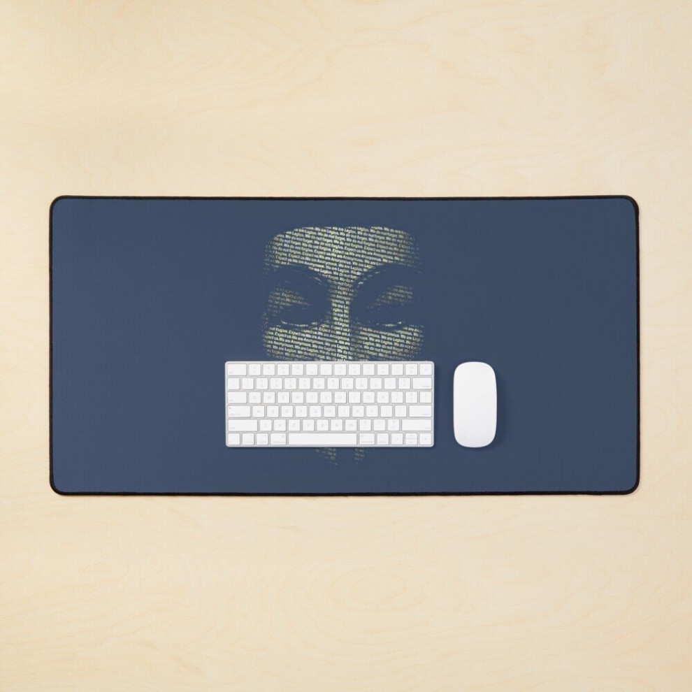 Desk Mat We Are Anonymous Large Gaming Mouse Pad 35X16 Inch 7802738389753