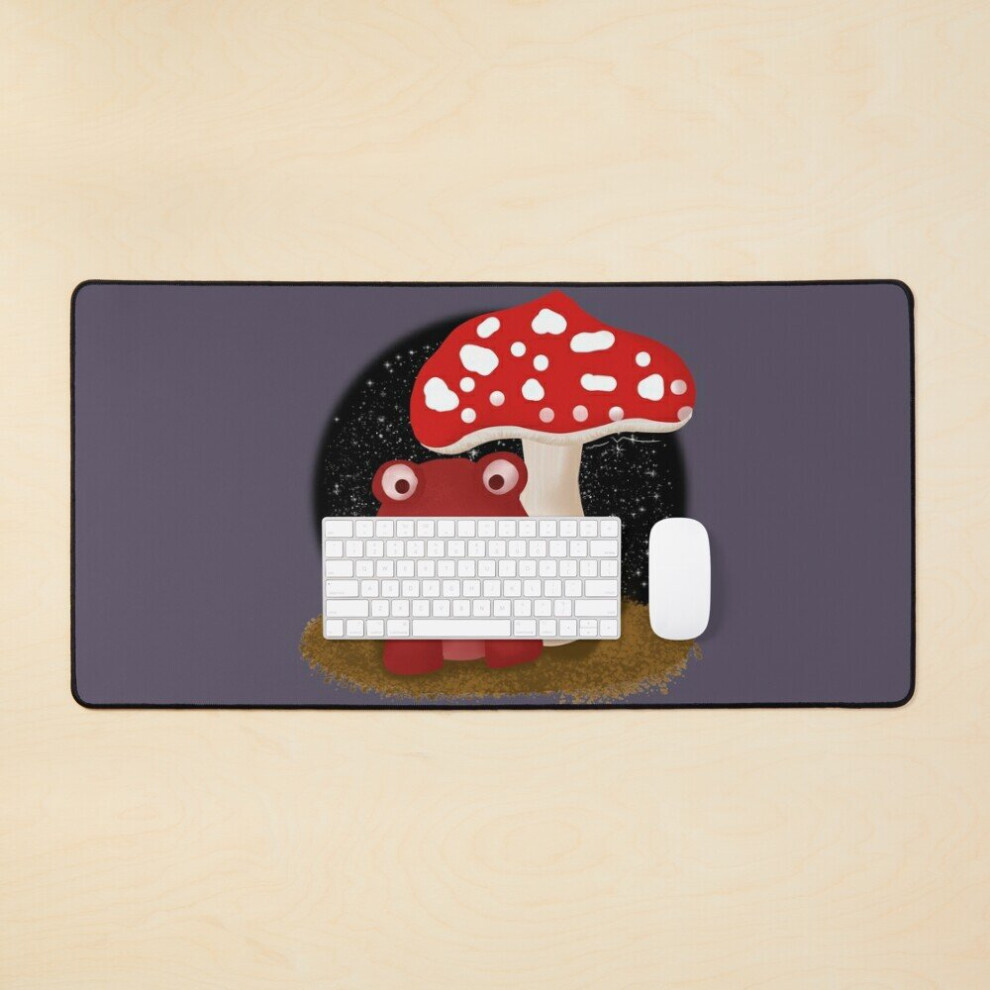 Desk Mat Frog Under A Mushroom Large Gaming Mouse Pad 35X16 Inch 7802738399769