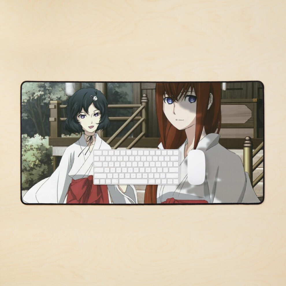 Desk Mat Steins;Gate - Urushibara Ruka Makise Kurisu Large Gaming Mouse Pad 35X16 Inch 7802738409208