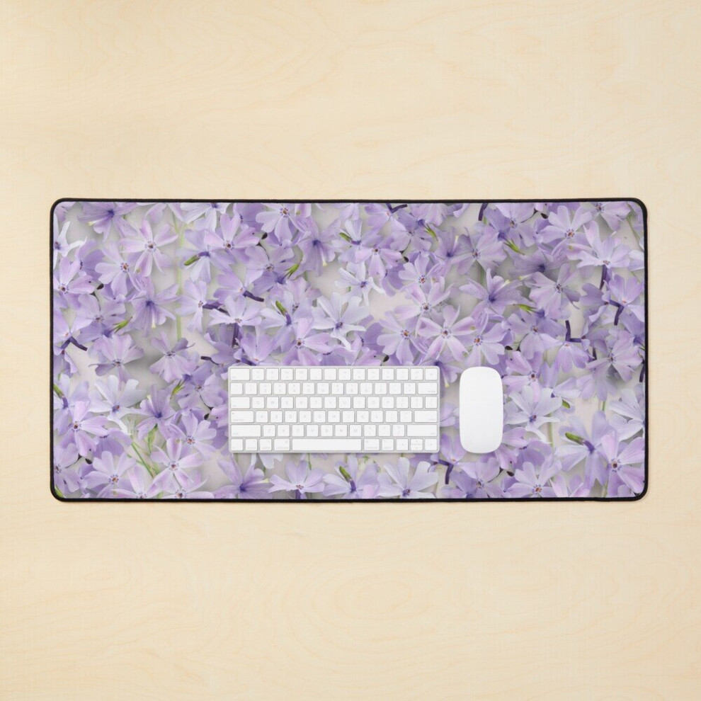Desk Mat Lilies Large Gaming Mouse Pad 35X16 Inch Lilac 7802738408065