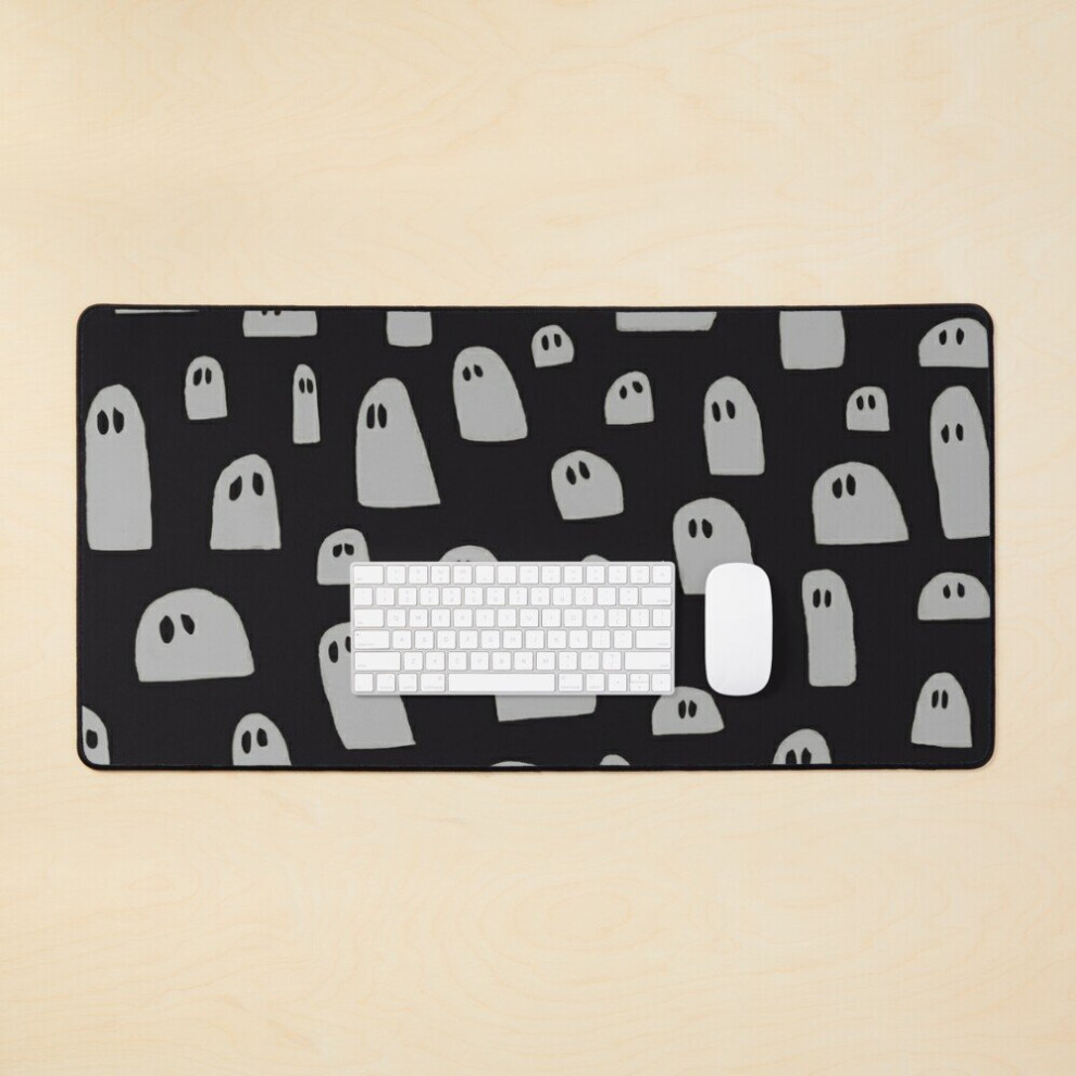 Desk Mat Sad Ghosts Pattern Large Gaming Mouse Pad 35X16 Inch 7802738351903