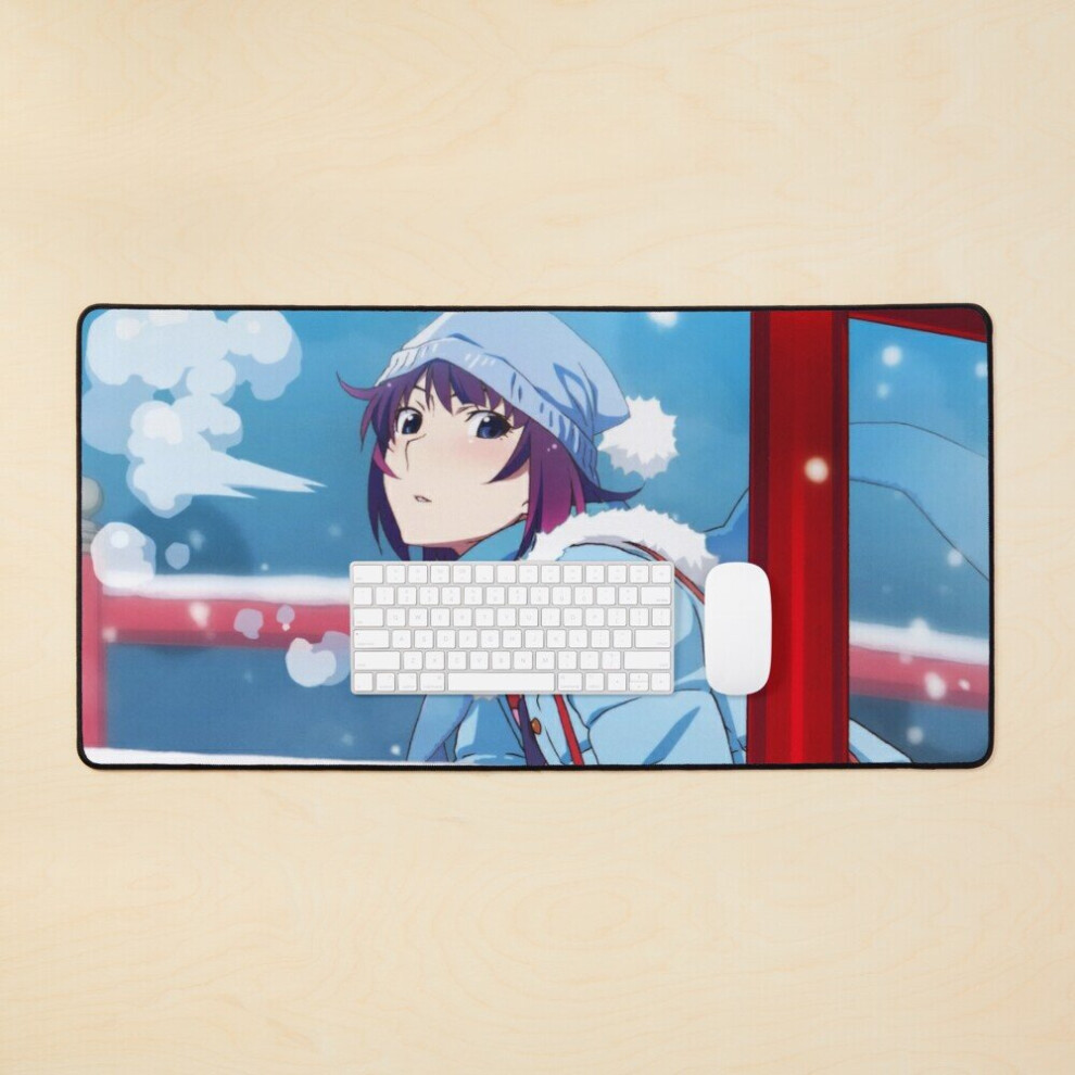 Desk Mat Monogatari Series - Senjougahara Hitagi Large Gaming Mouse Pad 35X16 Inch 7802738379907