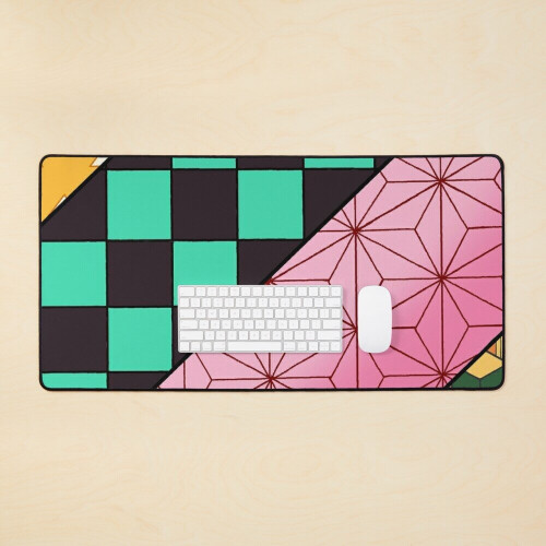 Desk Mat Haori Pattern  Large Gaming Mouse Pad 35x16 inch