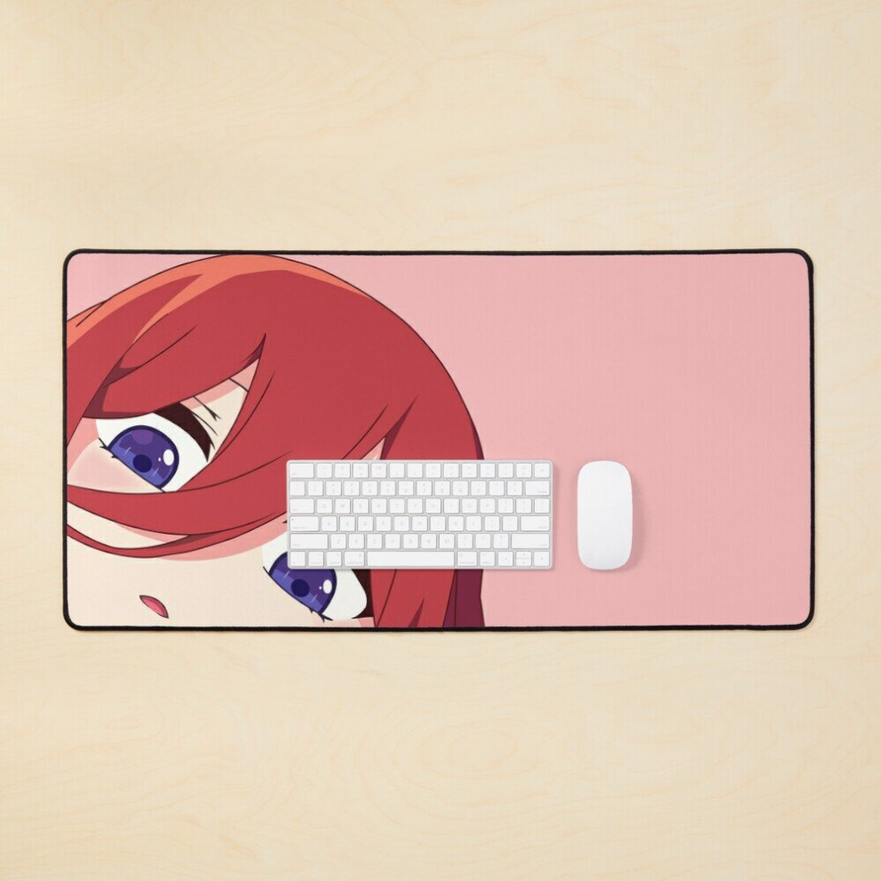 Desk Mat Miku Nakano Chibi Peeker Large Gaming Mouse Pad 35X16 Inch 7802738338690