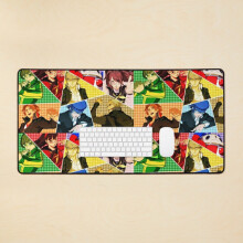 Desk Mat Investigation Team in Action - Persona 4 Golden Large Gaming Mouse Pad 35x16 inch