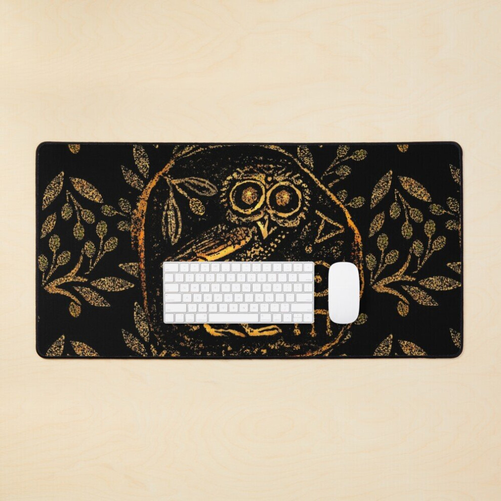 Desk Mat The Owl And The Olive Large Gaming Mouse Pad 35X16 Inch 7802738349191