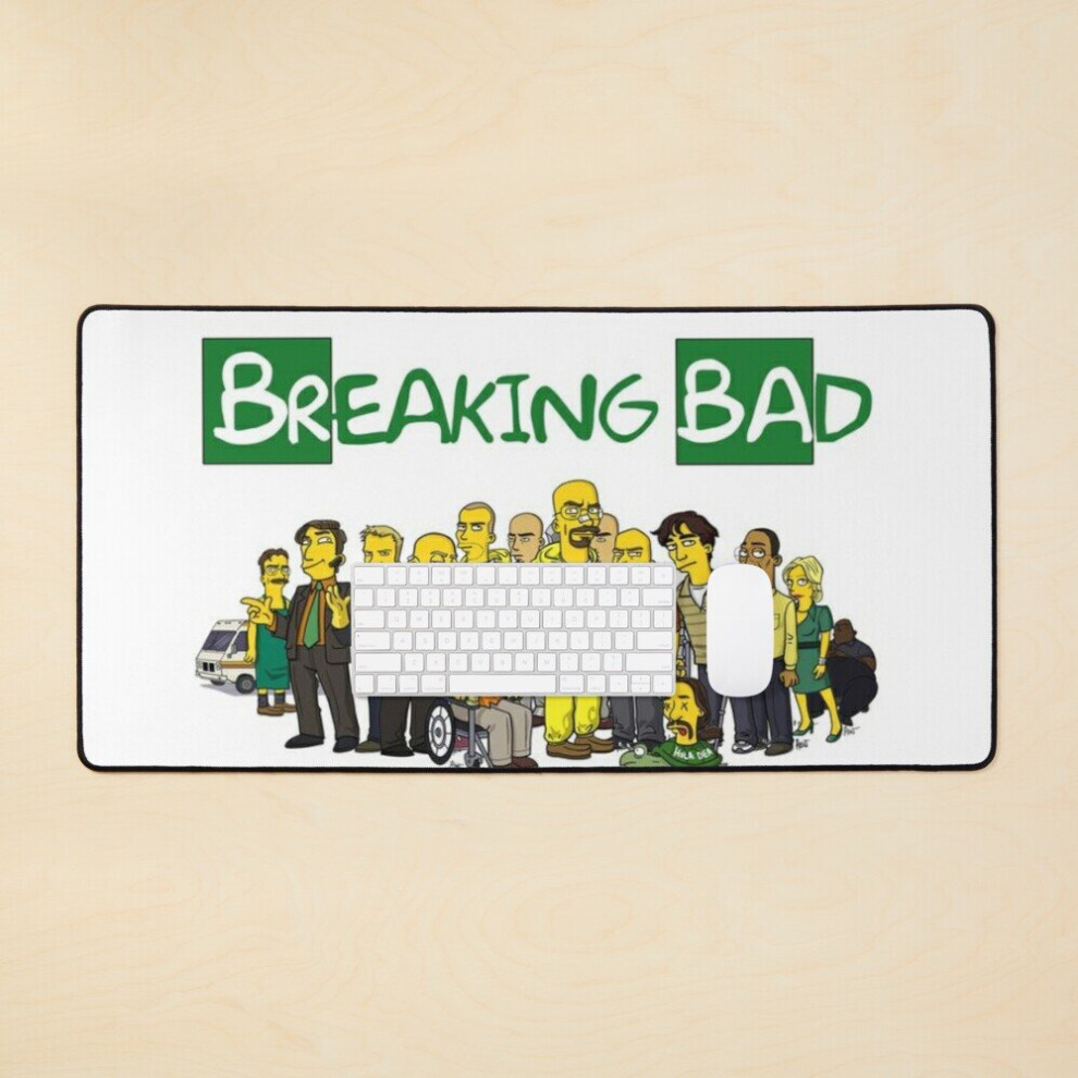 Desk Mat Breaking Bad X Simpsons Large Gaming Mouse Pad 35X16 Inch 7802738394290