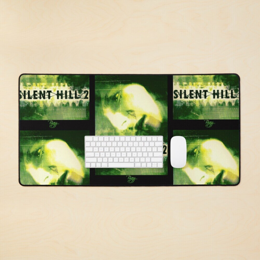 Desk Mat Silent Hill 2 - Ps2 Original Box Art ( Cover) (No Neon) Large Gaming Mouse Pad 35X16 Inch Green 7802738410600
