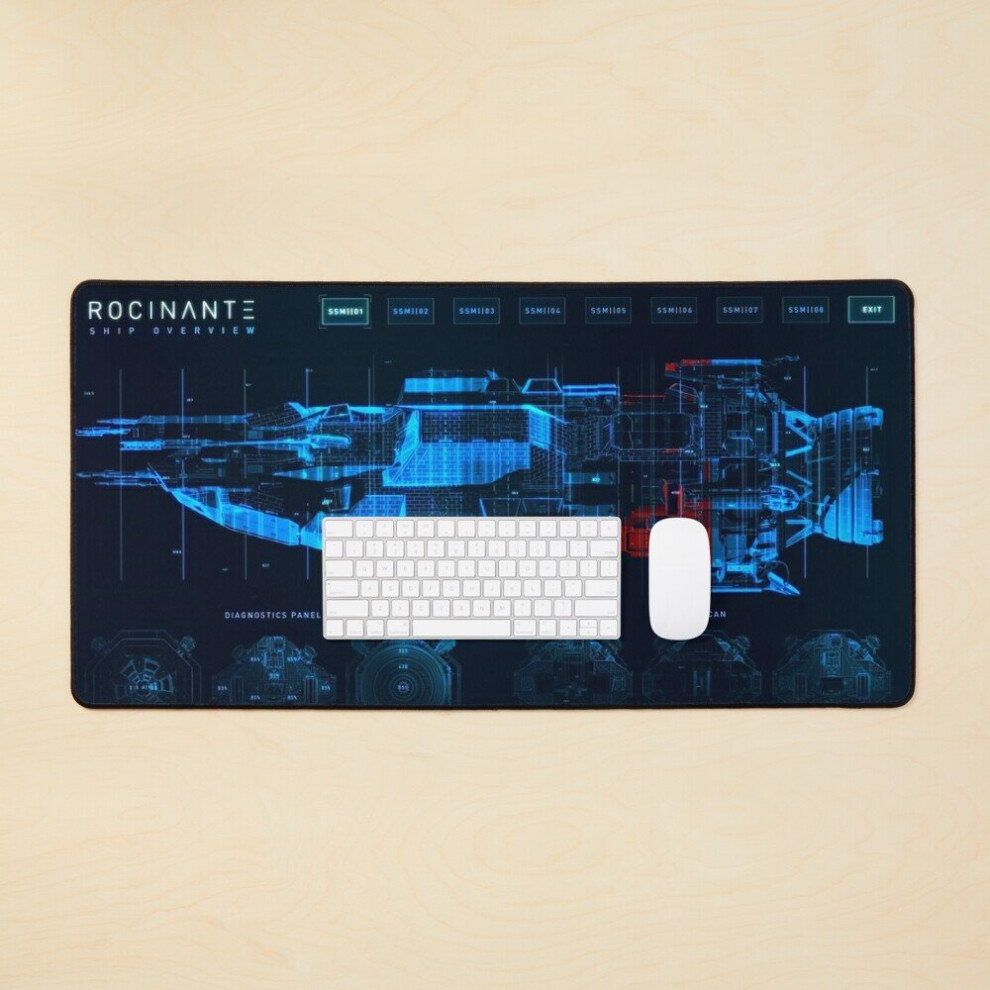 Desk Mat Rocinante Ship Overview Tachi The Expanse Large Gaming Mouse Pad 35X16 Inch 7802738311365