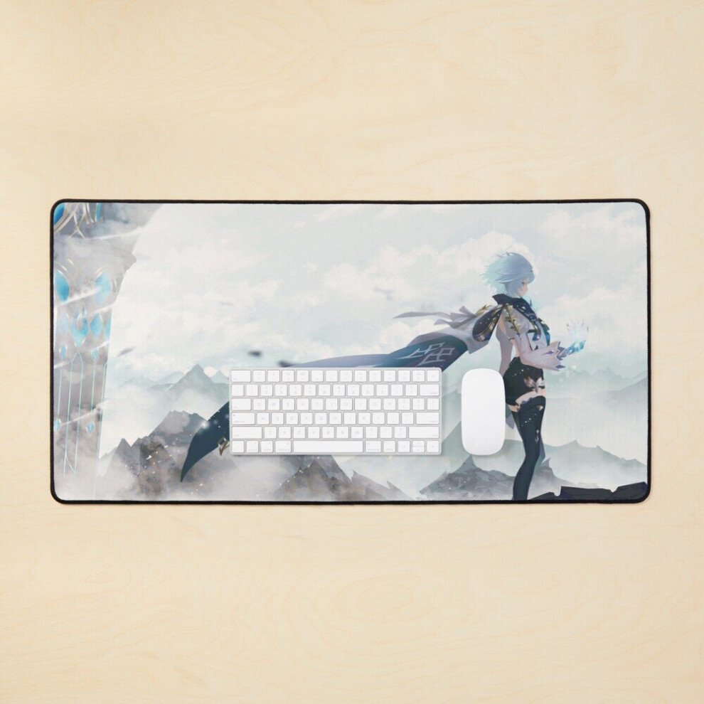 Desk Mat Eula Lawrence - Genshin Impact Large Gaming Mouse Pad 35X16 Inch 7802738312775