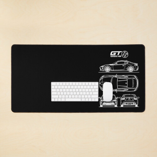 Desk Mat GT86 Blueprint. Toyota 86 - Scion FRS - Subaru BRZ - Black ...