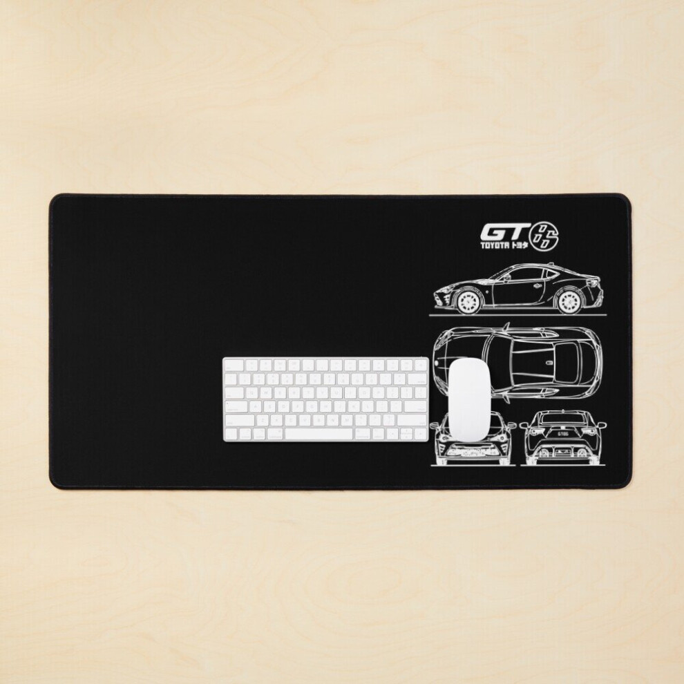 Desk Mat Gt86 Blueprint. Toyota 86 - Scion Frs - Subaru Brz - Large Gaming Mouse Pad 35X16 Inch Black 7802738329537