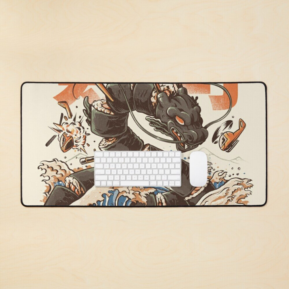 Desk Mat Great Sushi Dragon Large Gaming Mouse Pad 35X16 Inch 7802738310955