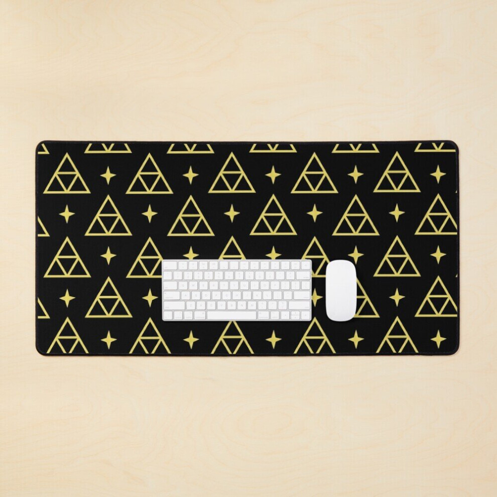 Desk Mat Triforce Pattern Outline Large Gaming Mouse Pad 35X16 Inch 7802738373806