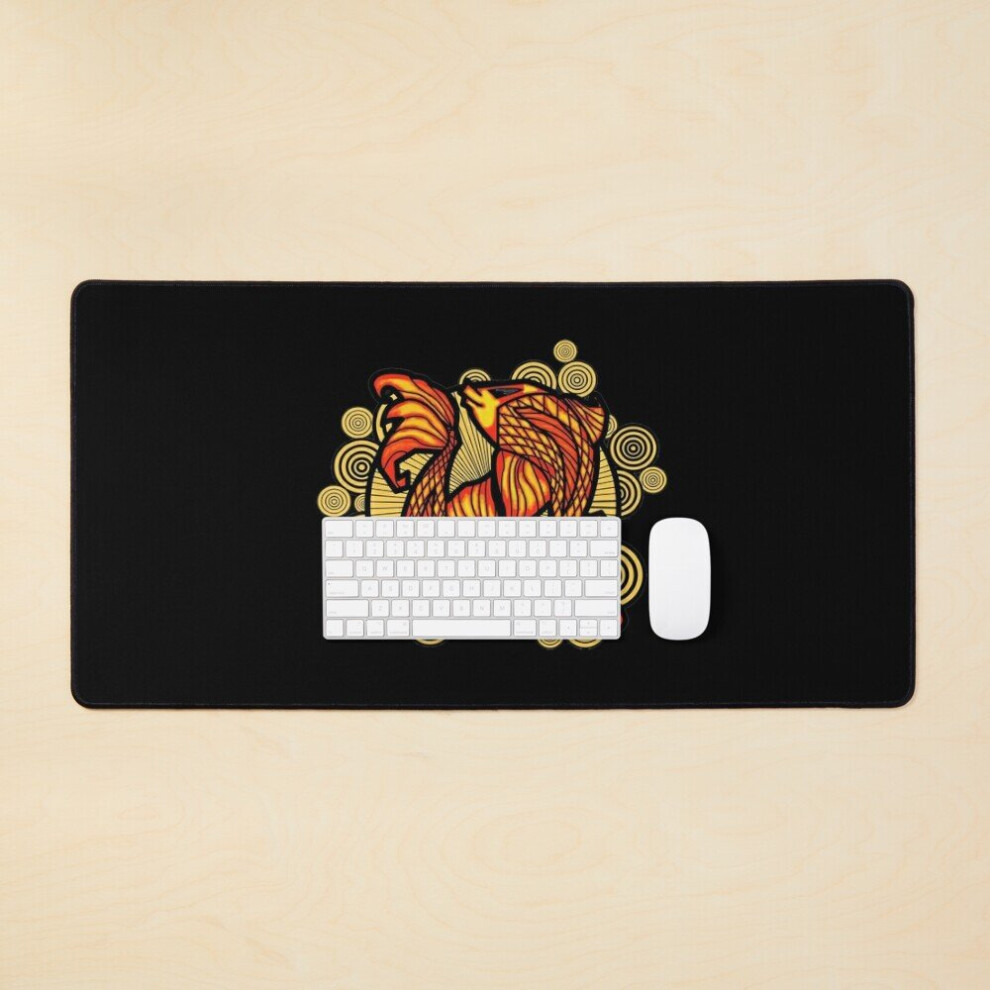 Desk Mat Couple Fish Large Gaming Mouse Pad 35X16 Inch 7802738374346