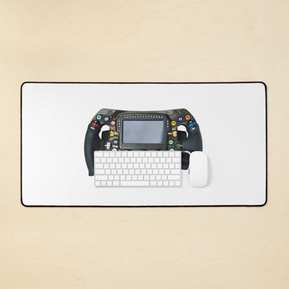 Desk Mat F1 Steering Wheel Large Gaming Mouse Pad 35X16 Inch 7802738330052