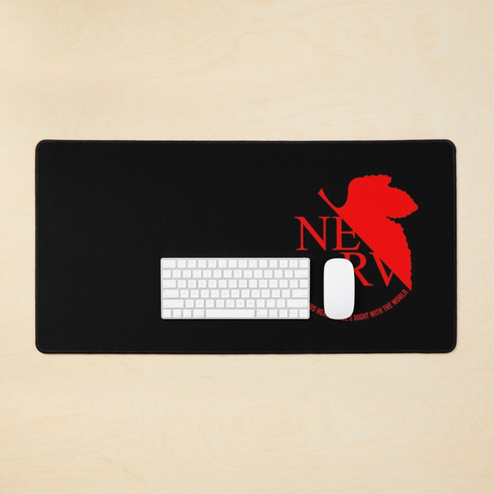 Desk Mat Nerv Logo (Neon Genesis Evangelion) Large Gaming Mouse Pad 35X16 Inch 7802738335583