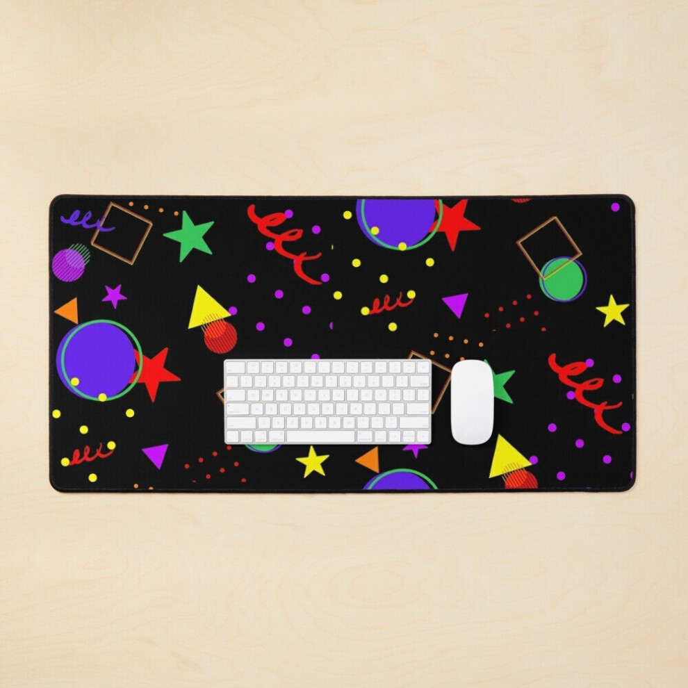 Desk Mat Rainbow Arcade Carpet Large Gaming Mouse Pad 35X16 Inch 7802738385694