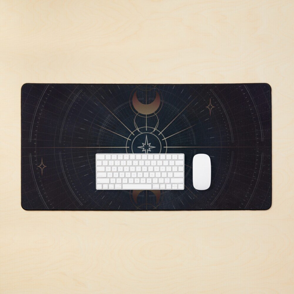Desk Mat Star Phase Hues Large Gaming Mouse Pad 35X16 Inch Blue 7802738315059