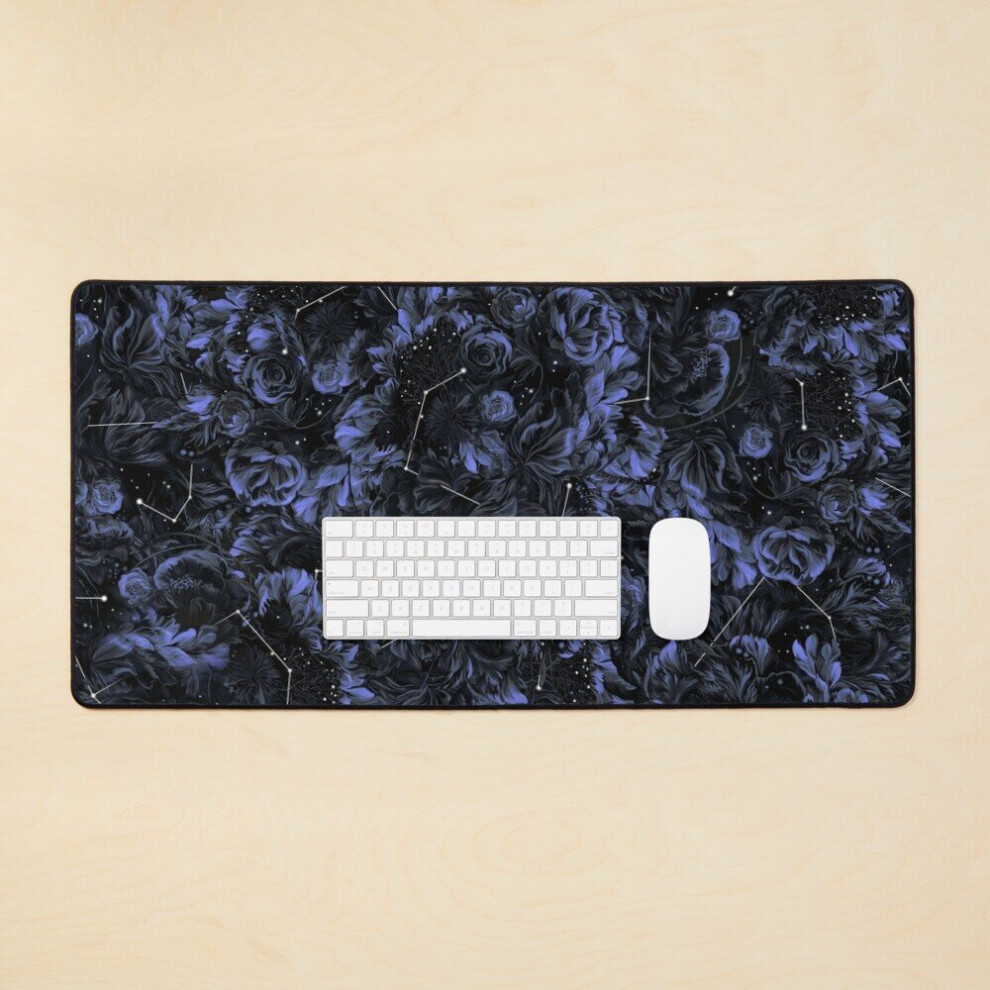 Desk Mat Moon Floral Large Gaming Mouse Pad 35X16 Inch Light 7802738387858