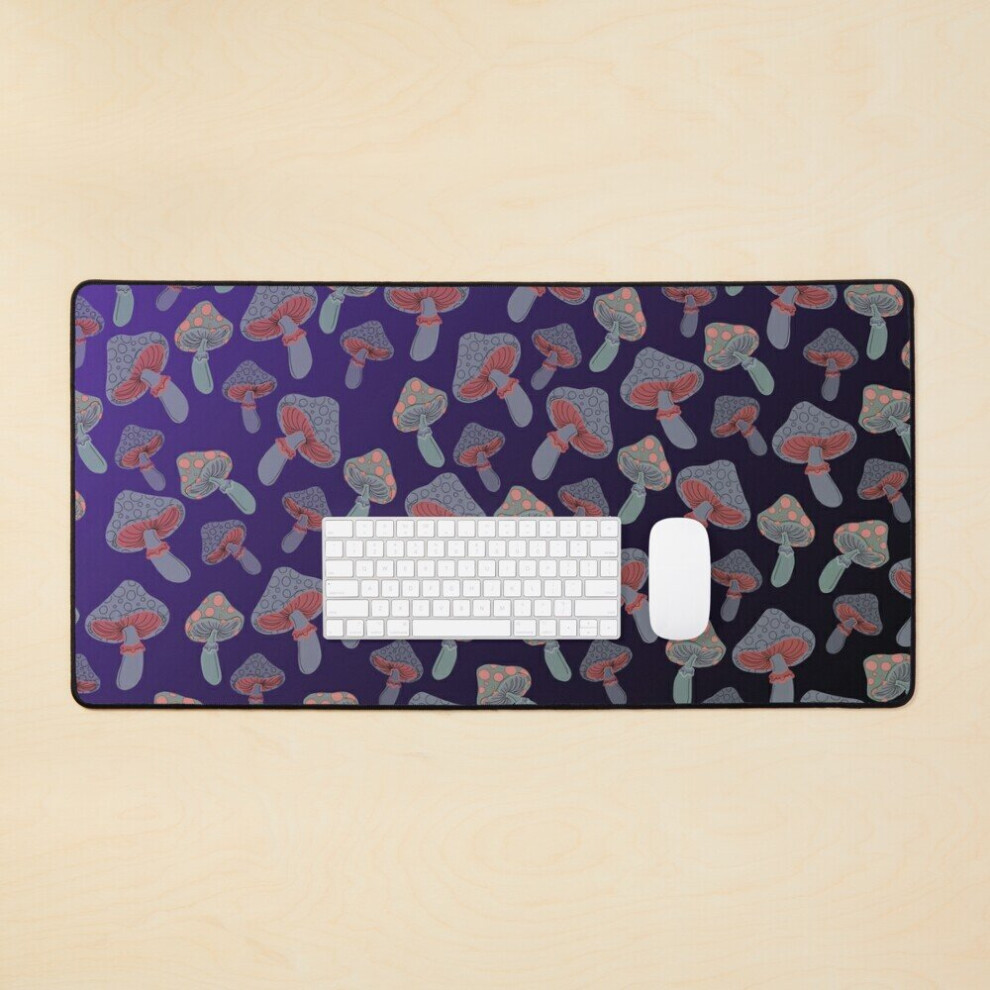 Desk Mat Trippy Shrooms Large Gaming Mouse Pad 35X16 Inch 7802738371680