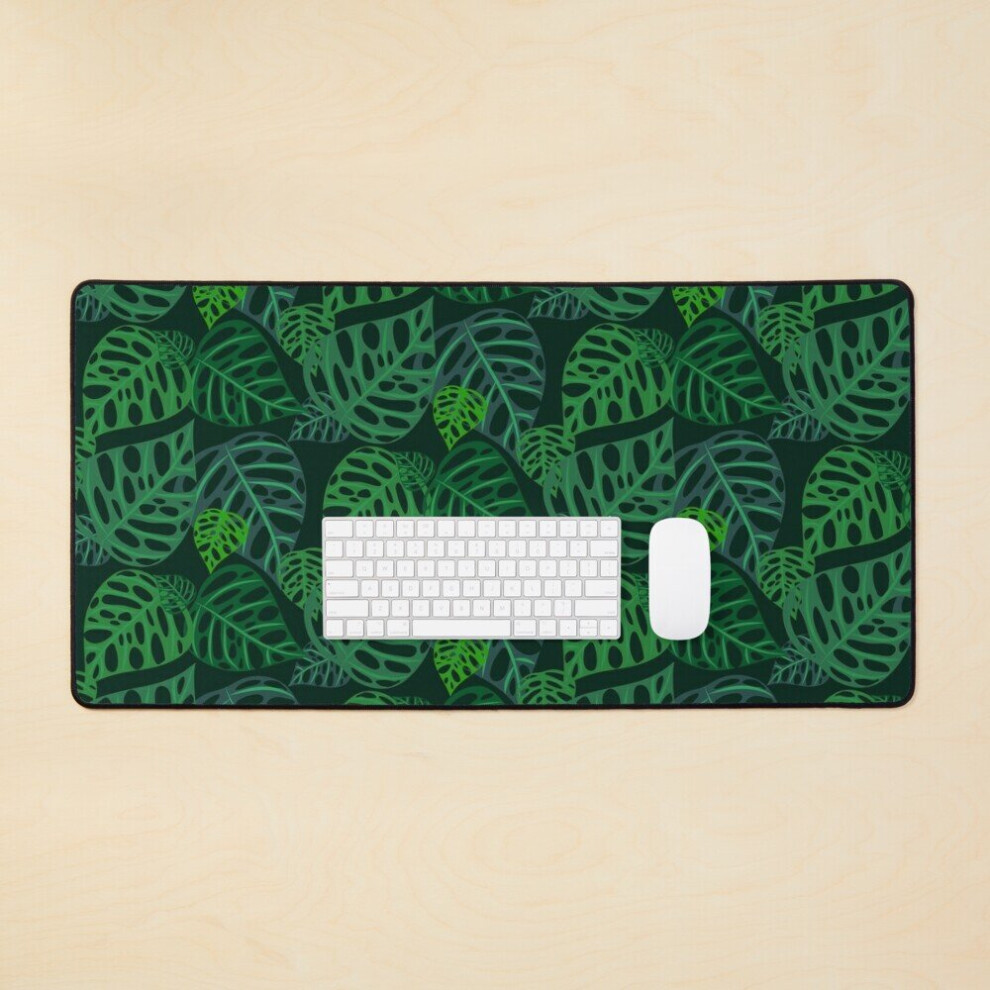 Desk Mat Skeleton Monstera Large Gaming Mouse Pad 35X16 Inch 7802738373486