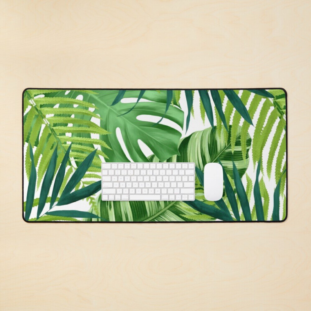 Desk Mat Tropical Leaves Iii Large Gaming Mouse Pad 35X16 Inch 7802738322637