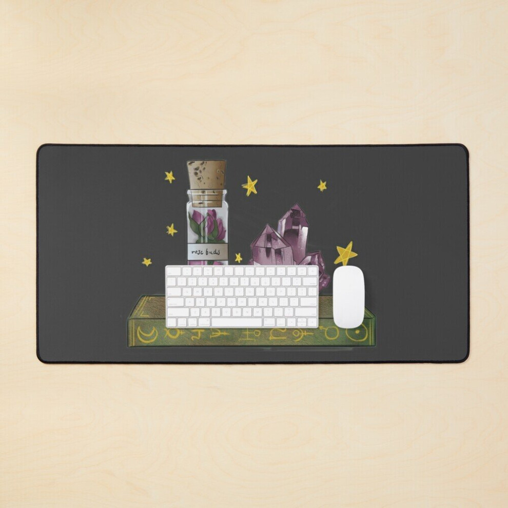 Desk Mat A Love Spell Neads Rosebuds Large Gaming Mouse Pad 35X16 Inch 7802738327656