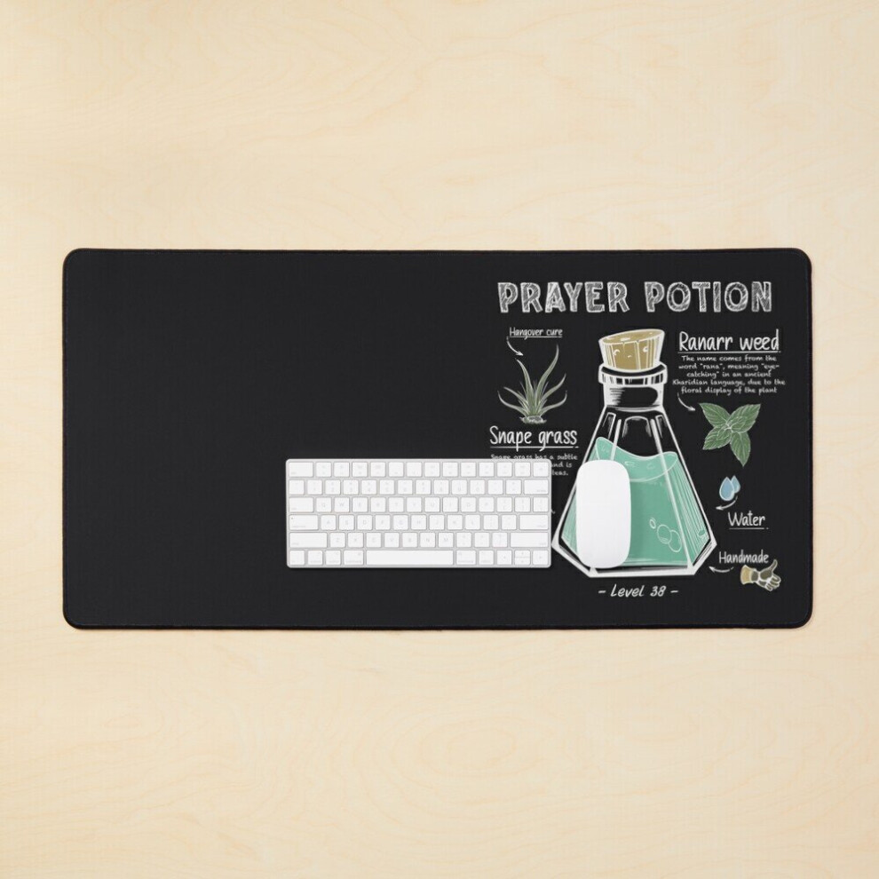 Desk Mat Prayer Potion Recipe Large Gaming Mouse Pad 35X16 Inch 7802738354652
